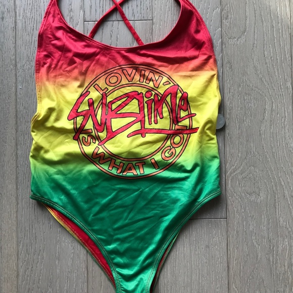 Forever 21 sublime lovin swimsuit bodysuit New - Picture 2 of 7